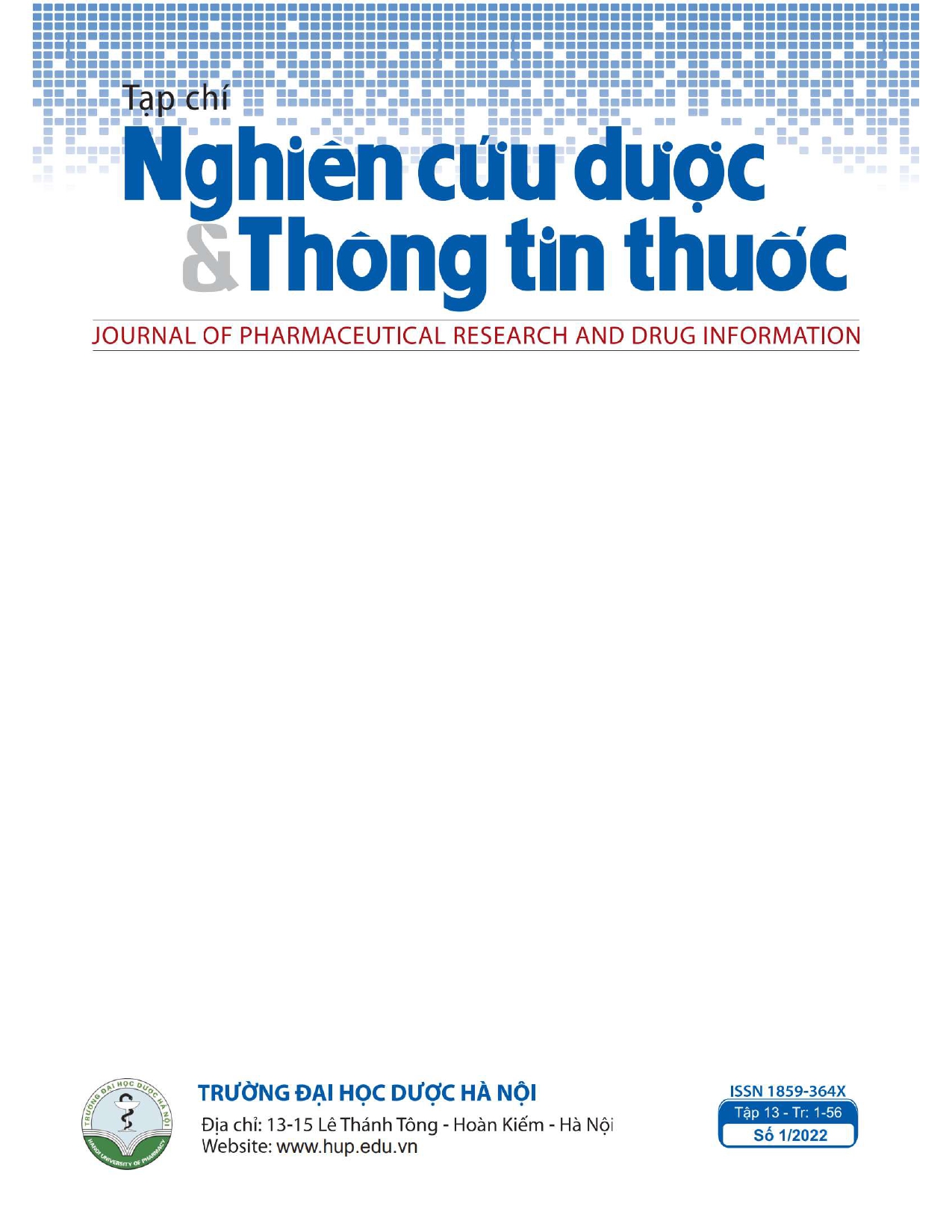 Tạp chí Nghiên cứu Dược và Thông tin thuốc số 1 năm 2022